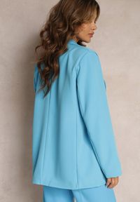 Renee - Niebieska Marynarka Oversize Niezapinana Charme. Kolor: niebieski. Materiał: materiał #4