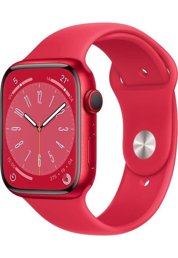 APPLE - Smartwatch Apple Watch 8 GPS + Cellular 45mm Red Alu Sport Czerwony (MNKA3WB/A ). Rodzaj zegarka: smartwatch. Kolor: czerwony. Styl: sportowy