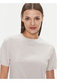 Calvin Klein T-Shirt Metallic Micro Logo T Shirt K20K206967 Beżowy Regular Fit. Kolor: beżowy. Materiał: bawełna #5