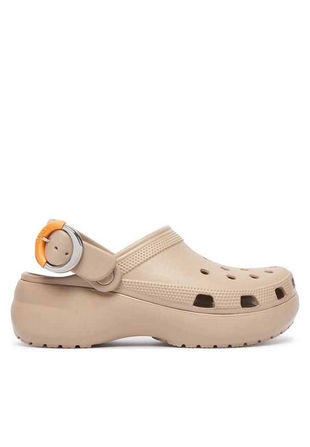 Klapki Crocs. Kolor: beżowy. Obcas: na platformie