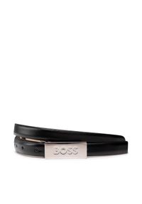 BOSS - Boss Pasek Damski Amber Belt 1.5cm 50465885 Czarny. Kolor: czarny. Materiał: skóra