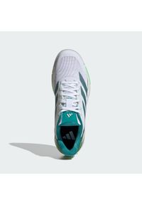 Adidas - Buty Crazyquick Padel. Zapięcie: zamek. Kolor: biały, zielony, wielokolorowy. Sport: tenis