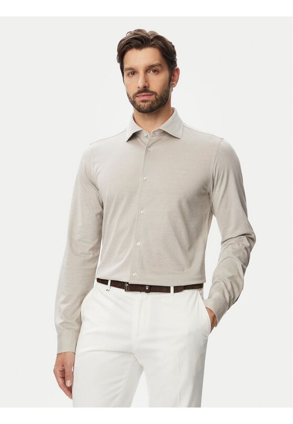 JOOP! Koszula Jsh-275Phil-Jk 30103980 Beżowy jasny Regular Fit. Kolor: beżowy. Materiał: bawełna