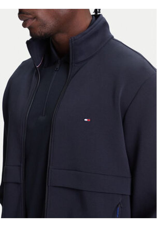 TOMMY HILFIGER - Tommy Hilfiger Bluza Permormance MW0MW41227 Granatowy Regular Fit. Kolor: niebieski. Materiał: bawełna, syntetyk