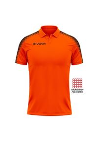 Polo Sportowe Givova Fluo Pomarańczowe XL - Oddychające i Lekkie. Typ kołnierza: polo. Kolor: pomarańczowy. Materiał: mesh, poliester