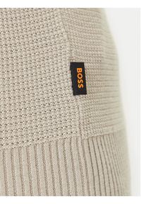 BOSS Sweter Klapok 50548673 Beżowy Regular Fit. Kolor: beżowy. Materiał: bawełna #4
