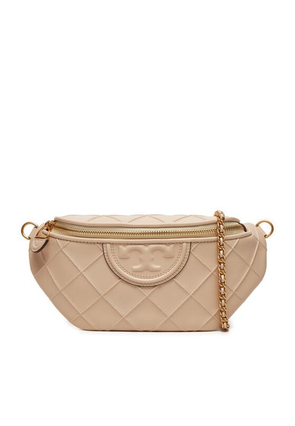 Tory Burch Saszetka nerka 160132 Beżowy. Kolor: beżowy. Materiał: skóra