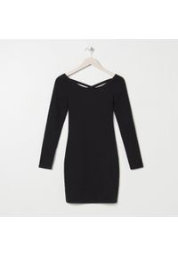 Sinsay - Sukienka z ozdobnymi plecami - Czarny. Kolor: czarny #1