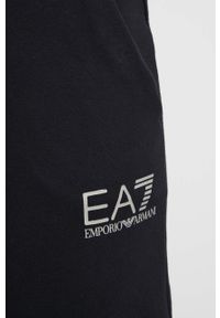 EA7 Emporio Armani dres lounge kolor czarny. Kolor: czarny. Materiał: dresówka. Wzór: nadruk #3