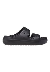 Klapki damskie Crocs Classic Cozzzy Sandal. Zapięcie: bez zapięcia. Kolor: czarny. Materiał: guma, materiał, syntetyk. Sezon: lato. Sport: turystyka piesza