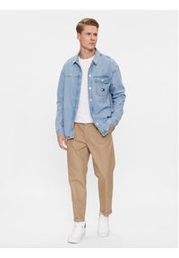 Tommy Jeans Koszula jeansowa Essential DM0DM18328 Niebieski Relaxed Fit. Kolor: niebieski. Materiał: bawełna #5