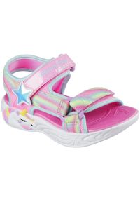 skechers - Sandały Skechers Unicorn Dreams, Dzieci. Kolor: różowy. Materiał: syntetyk, materiał