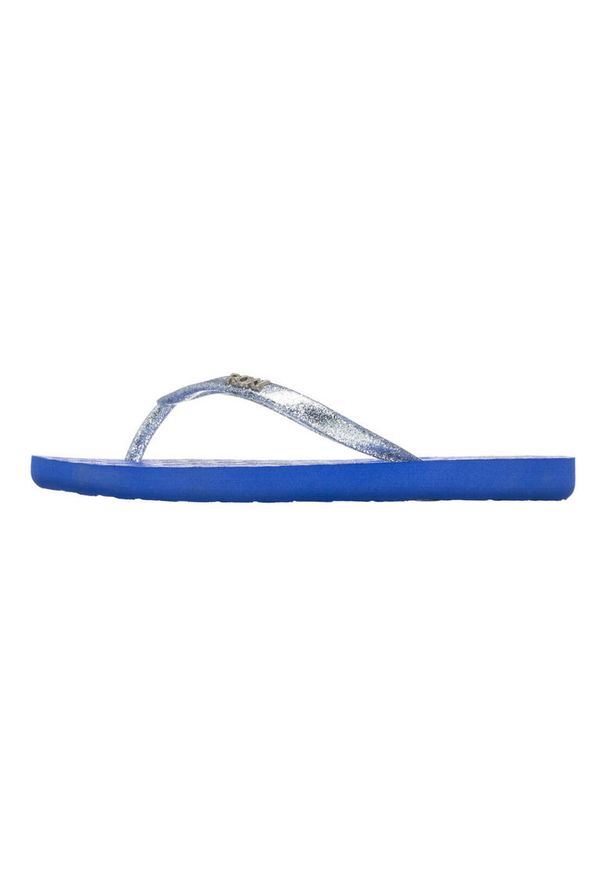 Roxy - Klapki dla Dziewczynki VIVA SPARKLE. Kolor: niebieski. Materiał: guma, syntetyk. Wzór: paski