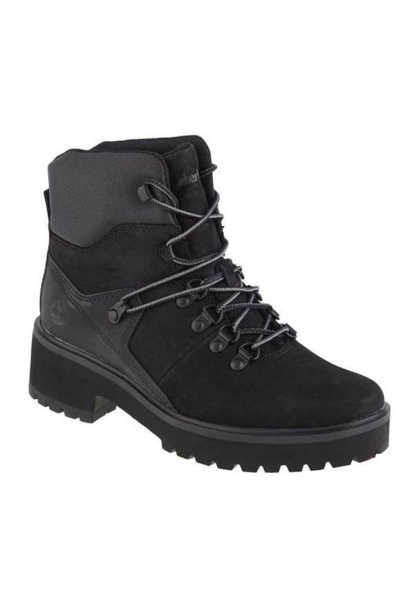 Buty Timberland Carnaby Cool Hiker W 0A5VW8 czarne. Wysokość cholewki: za kostkę. Kolor: czarny. Materiał: materiał, skóra. Szerokość cholewki: normalna. Sezon: zima