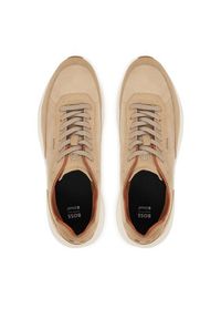 BOSS Sneakersy Vinston Runn 50563960 Beżowy. Kolor: beżowy. Materiał: skóra, zamsz #2