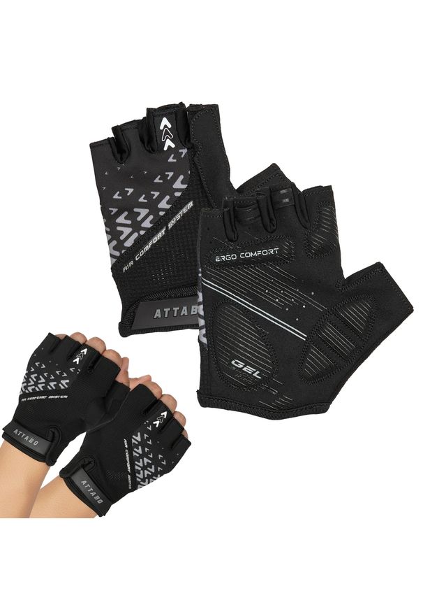 Rękawiczki rowerowe ATTABO Vito. Kolor: czarny. Sport: kolarstwo