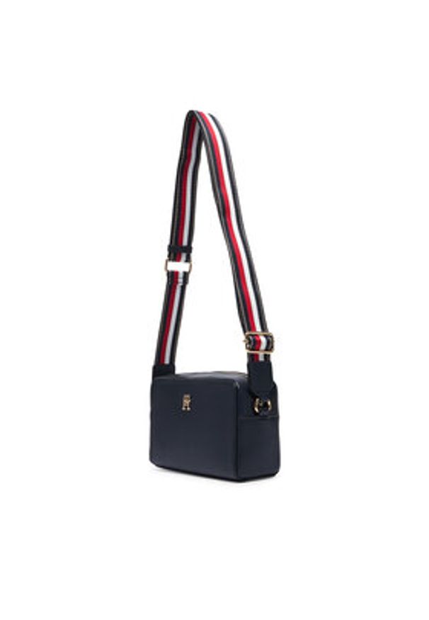 TOMMY HILFIGER - Tommy Hilfiger Torebka Th Joy Camera Bag Corp AW0AW19315 Granatowy. Kolor: niebieski. Materiał: skórzane