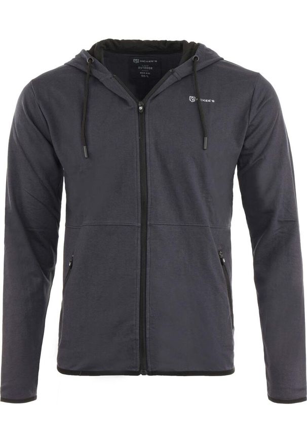 MCKEEVER - Męska bluza McKees - Puszysty Niebieski, Rozmiar M. Typ kołnierza: kaptur. Kolekcja: plus size. Kolor: niebieski. Materiał: poliester, bawełna