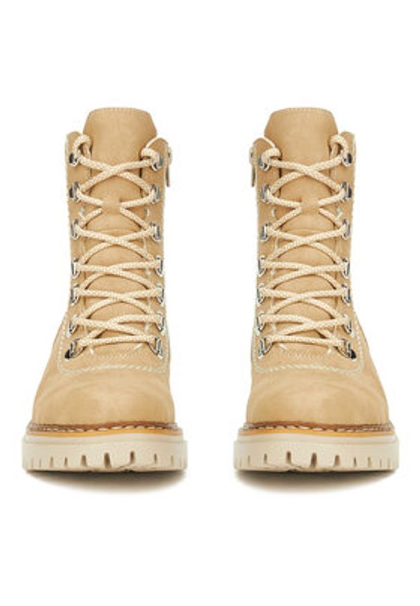 Rieker Trzewiki 72643-60 Beżowy. Kolor: beżowy. Materiał: materiał, syntetyk