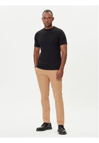 Karl Lagerfeld - KARL LAGERFELD T-Shirt 755036 554225 Czarny Regular Fit. Typ kołnierza: dekolt w karo. Kolor: czarny. Materiał: bawełna #3