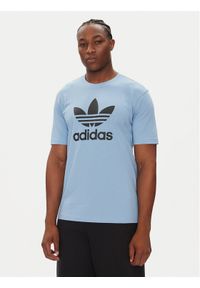 Adidas - adidas T-Shirt adicolor Trefoil JY3758 Błękitny Regular Fit. Kolor: niebieski. Materiał: bawełna