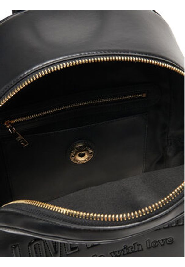 Love Moschino - LOVE MOSCHINO Plecak JC4222PP0MKF0000 Czarny. Kolor: czarny. Materiał: skóra