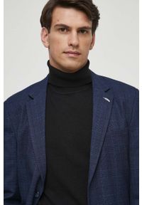 medicine - Medicine marynarka męska kolor granatowy. Kolor: niebieski. Materiał: tkanina. Styl: klasyczny #6