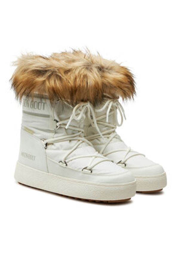 Moon Boot Śniegowce Ltrack Monaco Low Wp 80D2450060 Biały. Kolor: biały. Materiał: skóra