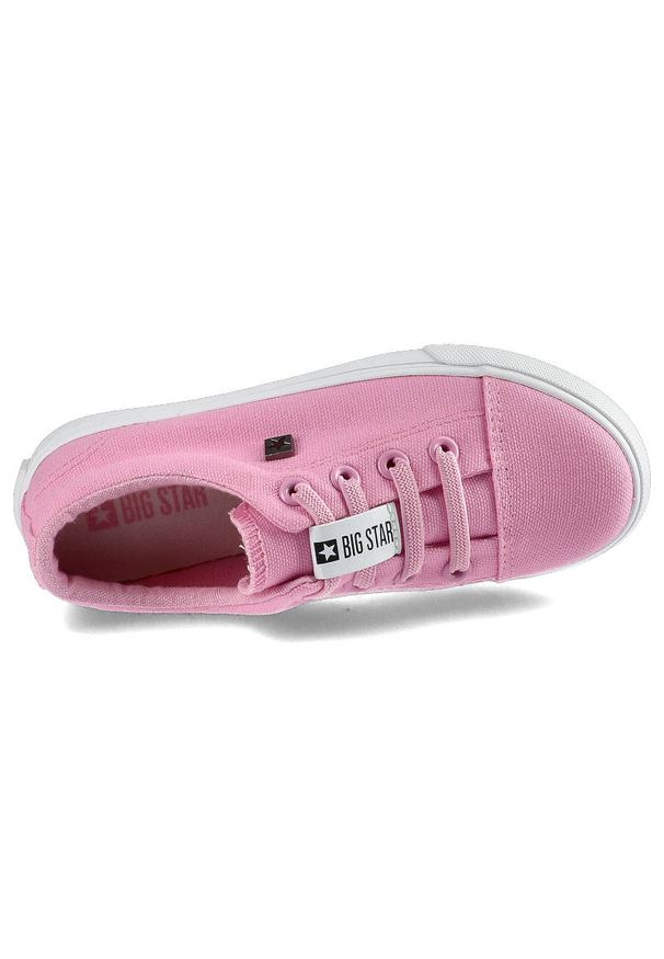 Big-Star - Różowe Trampki Big Star Dziecięce Modne Buty. Zapięcie: bez zapięcia. Kolor: różowy. Materiał: materiał, guma. Szerokość cholewki: normalna. Wzór: aplikacja