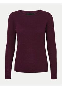 Vero Moda Sweter Care 10136644 Fioletowy Regular Fit. Kolor: fioletowy. Materiał: bawełna