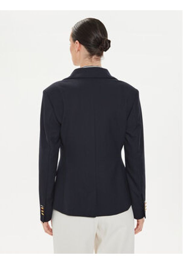 TOMMY HILFIGER - Tommy Hilfiger Marynarka WW0WW42246 Granatowy Slim Fit. Kolor: niebieski. Materiał: wiskoza, syntetyk