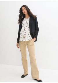 bonprix - Lekka bluzka ciążowa z wiskozy. Kolekcja: moda ciążowa. Kolor: biały. Materiał: wiskoza, materiał. Wzór: nadruk #2