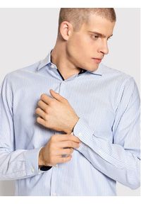 Selected Homme Koszula New Mark 16058640 Błękitny Slim Fit. Kolor: niebieski. Materiał: bawełna