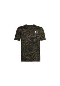 Koszulka treningowa męska Under Armour Abc Camo SS. Kolor: czarny, zielony, biały, wielokolorowy. Materiał: materiał, bawełna. Sport: bieganie