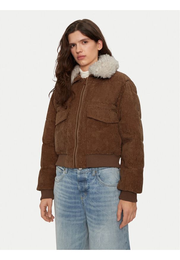 Save The Duck Kurtka bomber D32011W VELY19 Brązowy Regular Fit. Kolor: brązowy. Materiał: syntetyk