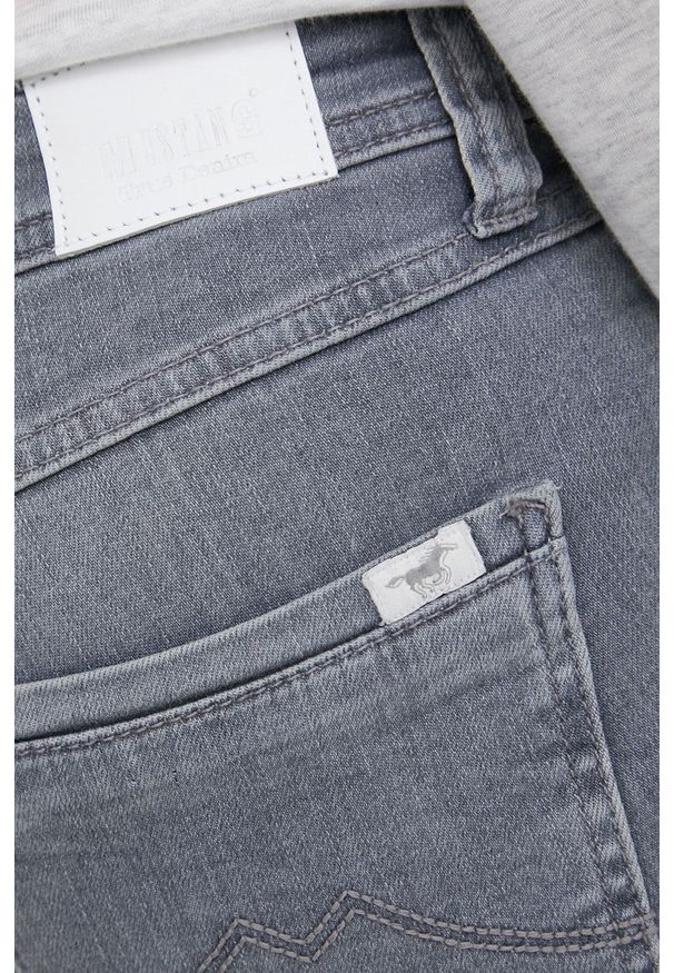 Mustang jeansy damskie medium waist. Kolor: szary