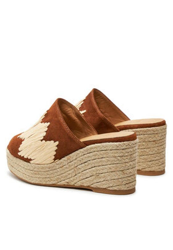 Castañer Espadryle Eleo/186 023437 Brązowy. Kolor: brązowy. Materiał: skóra, zamsz