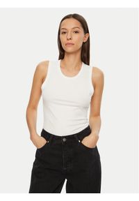 Calvin Klein Top K20K208054 Biały Slim Fit. Kolor: biały #1