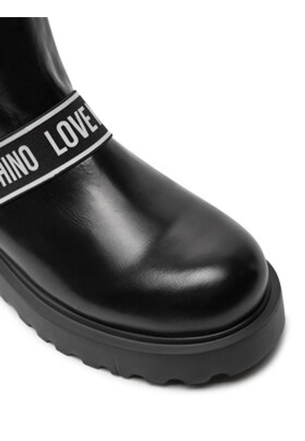 Love Moschino - LOVE MOSCHINO Sztyblety JA24104G1LIA0000 Czarny. Kolor: czarny. Materiał: skóra