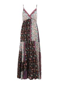 Born2be - Czarna Sukienka Olynome. Kolor: czarny. Materiał: wiskoza. Długość rękawa: na ramiączkach. Sezon: lato. Typ sukienki: kopertowe. Styl: boho. Długość: maxi #6