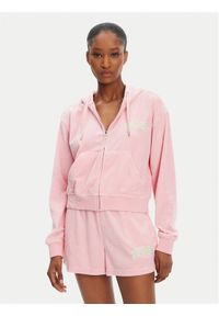Juicy Couture Bluza Nala JCWAS125321 Różowy Oversize. Kolor: różowy. Materiał: bawełna