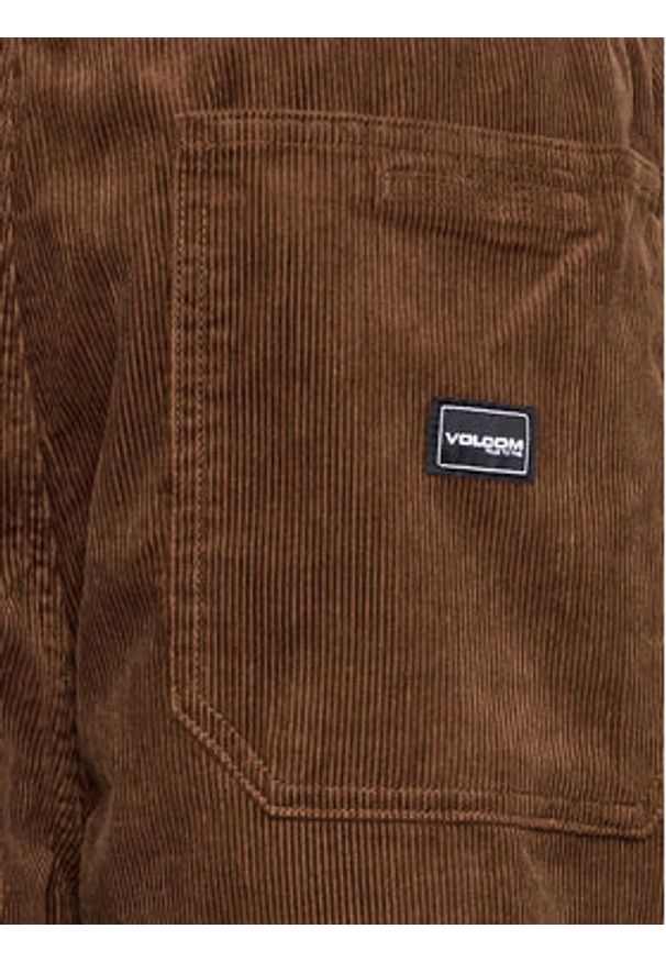 Volcom Szorty materiałowe Outer Spaced A1012310 Brązowy Regular Fit. Kolor: brązowy. Materiał: bawełna