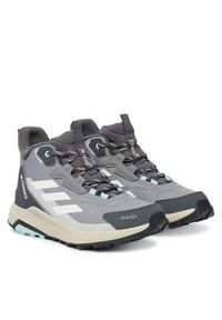 Adidas - adidas Trekkingi Terrex Anylander Mid Rain.Rdy Hiking Shoes JR6600 Szary. Kolor: szary. Materiał: materiał #5