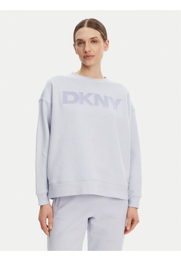 DKNY Bluza DP5T1140 Błękitny Regular Fit. Kolor: niebieski. Materiał: bawełna