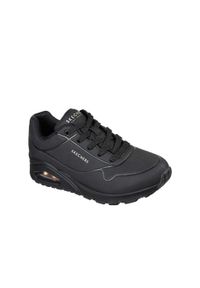 skechers - Buty damskie SKECHERS Uno Stand On Air. Okazja: na co dzień. Kolor: czarny. Materiał: skóra