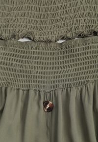 Renee - Ciemnozielony 2-częściowy Bawełniany Komplet z Długą Spódnicą i Elastycznym Topem Diomastis. Kolor: zielony. Materiał: bawełna. Wzór: gładki #5