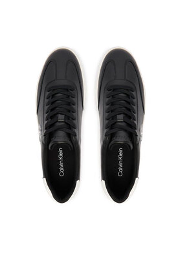 Calvin Klein Sneakersy Low Prof Cupsole Emb Lth HM0HM02124 Czarny. Kolor: czarny. Materiał: skóra