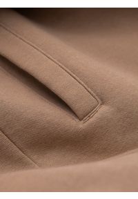 Ombre Clothing - Spodnie męskie dresowe typu jogger - brązowe V2. Okazja: na co dzień. Kolor: brązowy. Materiał: dresówka. Wzór: aplikacja. Styl: casual #7