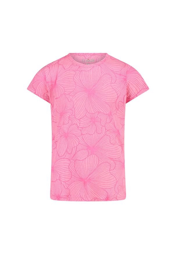 Koszulka dla dziewczynki CMP. Kolor: różowy. Wzór: kwiaty