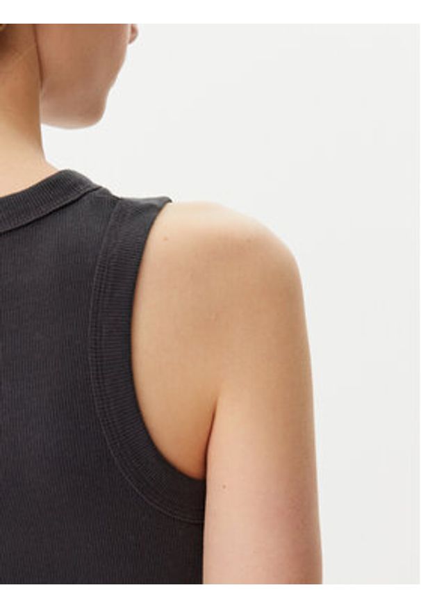 Roxy Top ERJKT04261 Szary Slim Fit. Kolor: szary. Materiał: bawełna